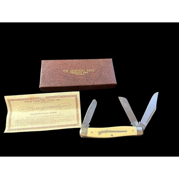 Schrade Walden Kentucky Rifle Commemorative Stainless Bone Handle USA